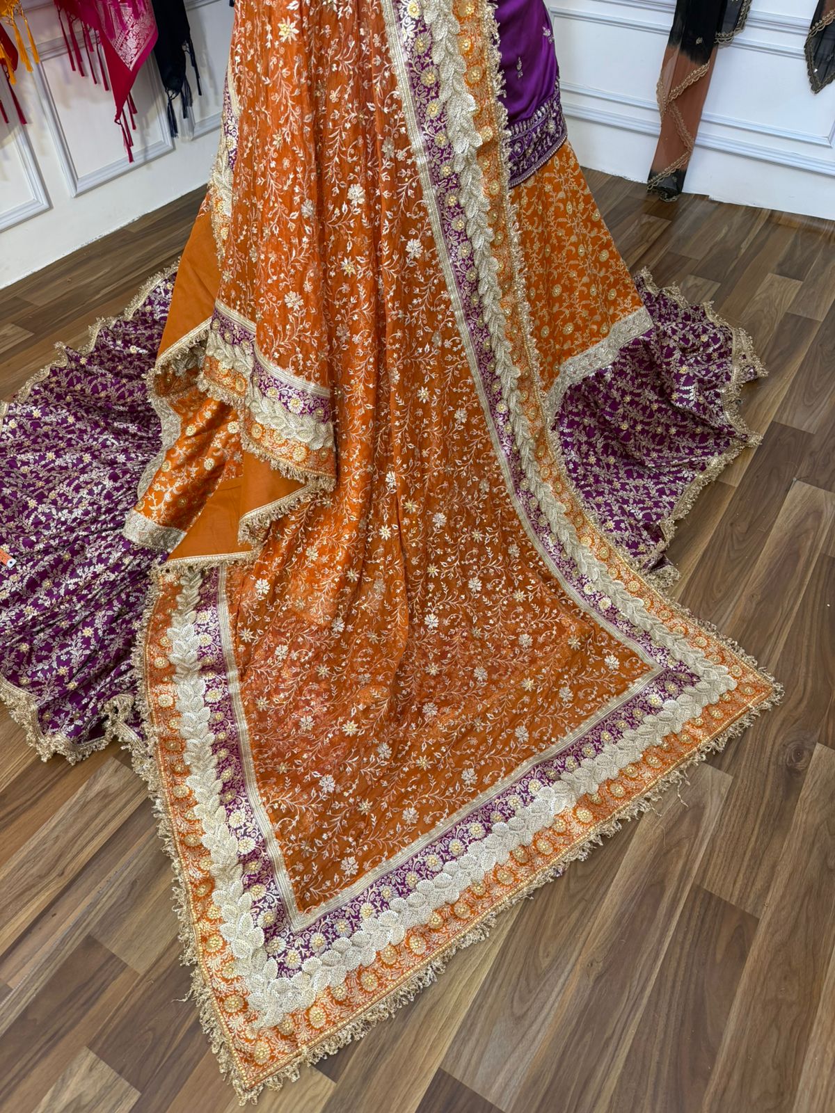 MUSTARD PURPLE FARSHI LEHENGA