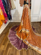 MUSTARD PURPLE FARSHI LEHENGA