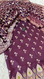 GARNIETTE COLOR MASHRU SILK 3 PIECE SUIT