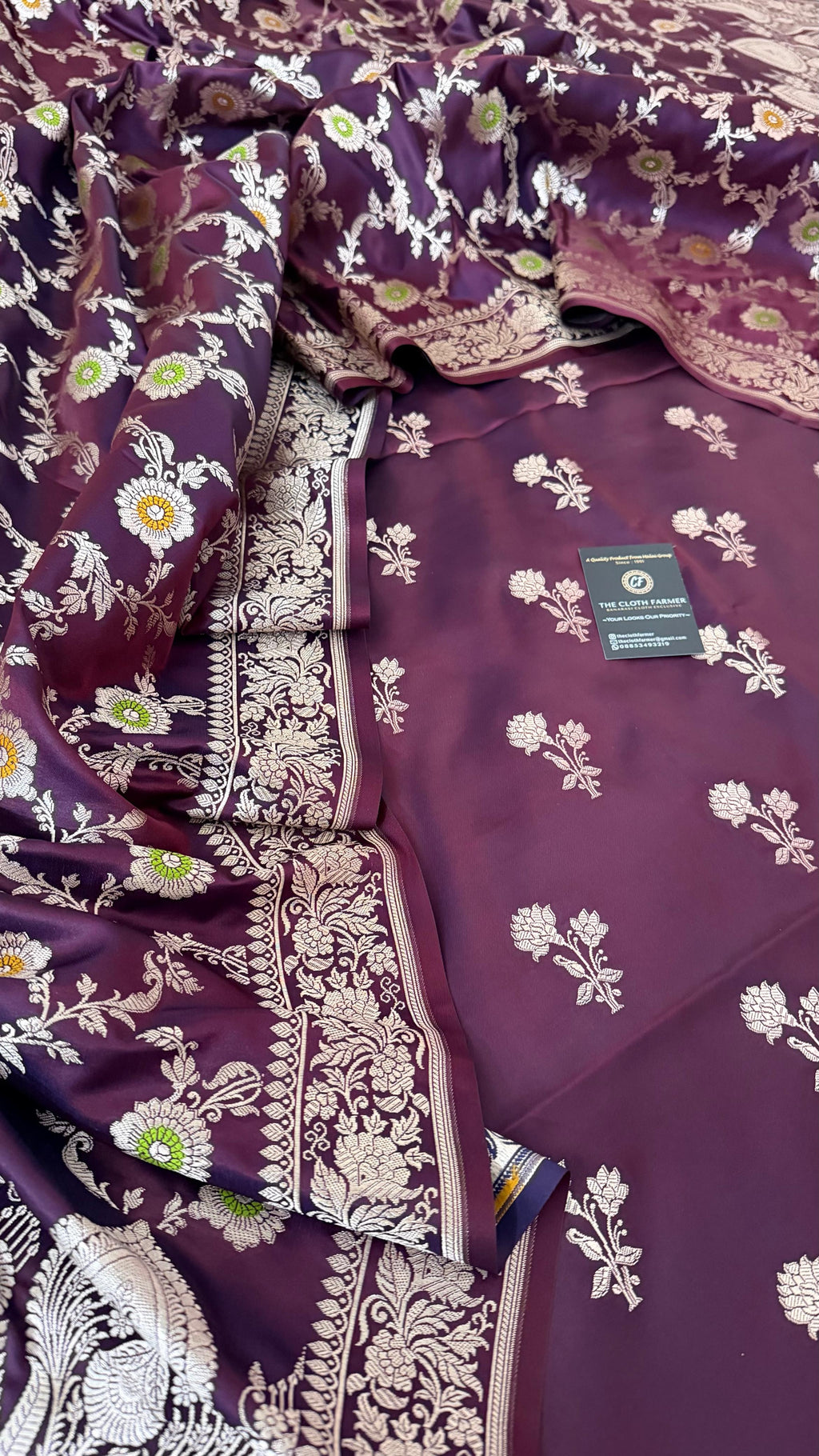 GARNIETTE COLOR MASHRU SILK 3 PIECE SUIT