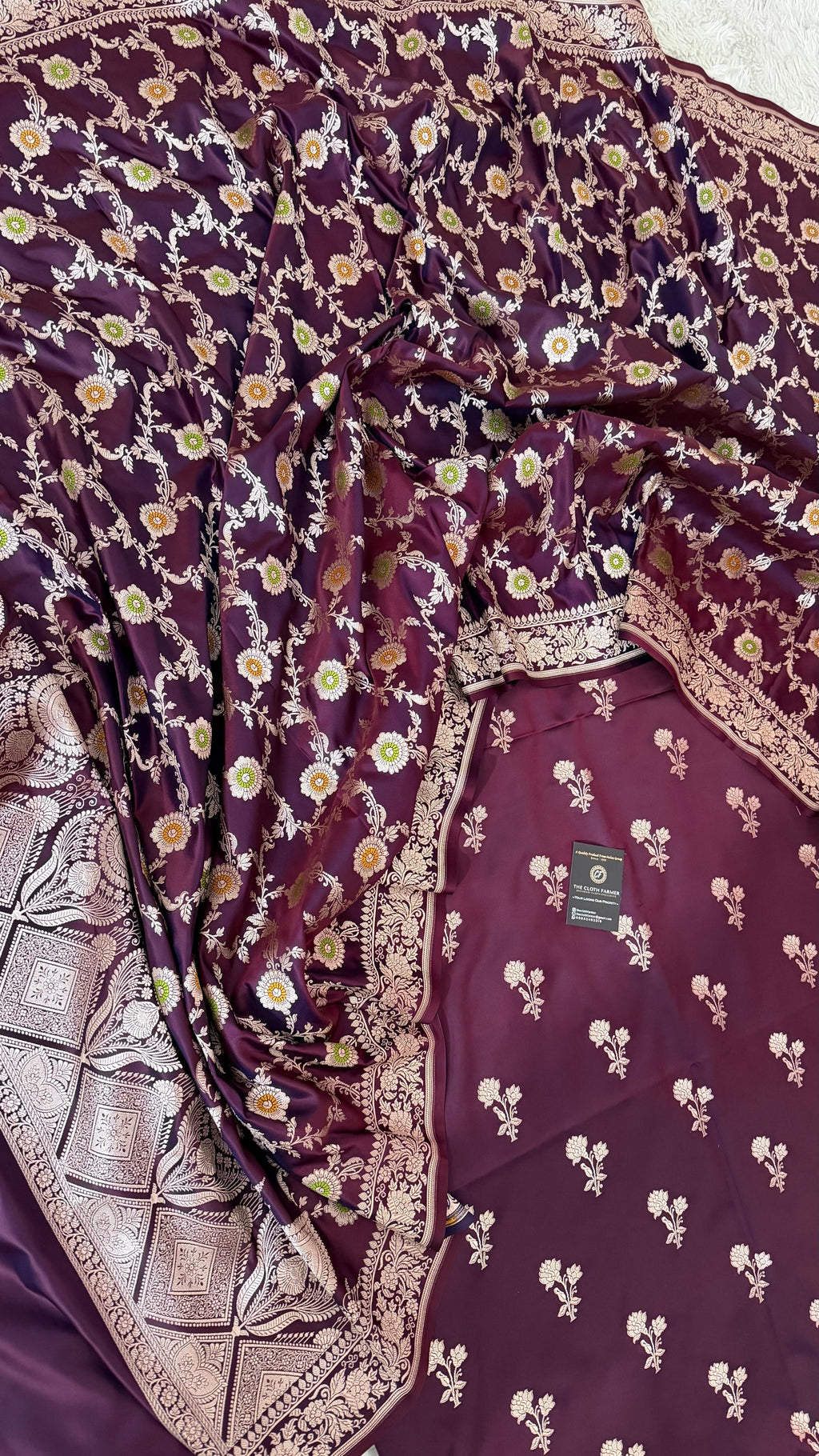 GARNIETTE COLOR MASHRU SILK 3 PIECE SUIT