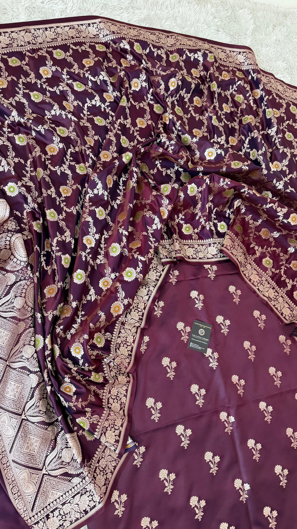 GARNIETTE COLOR MASHRU SILK 3 PIECE SUIT