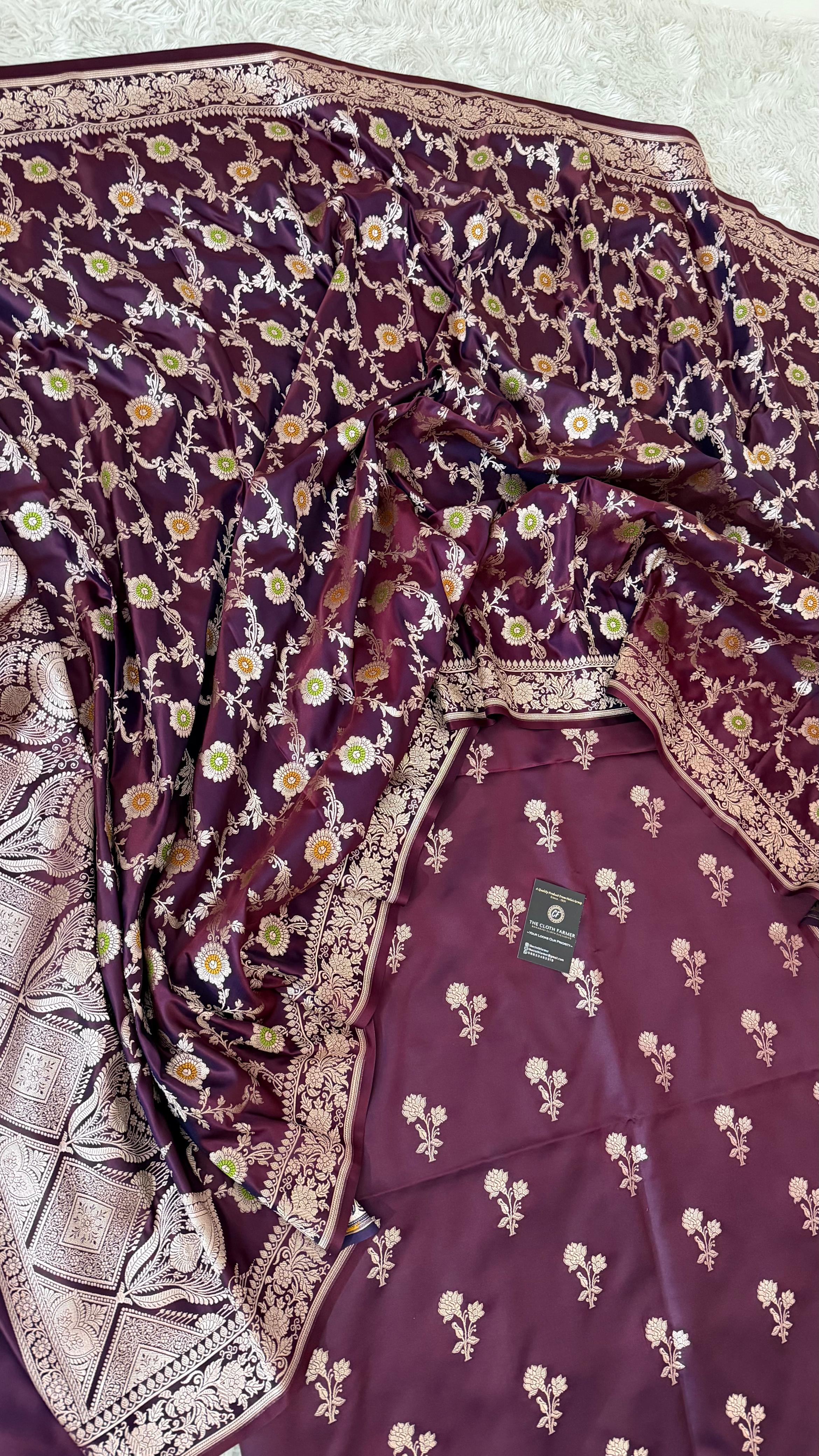 GARNIETTE COLOR MASHRU SILK 3 PIECE SUIT