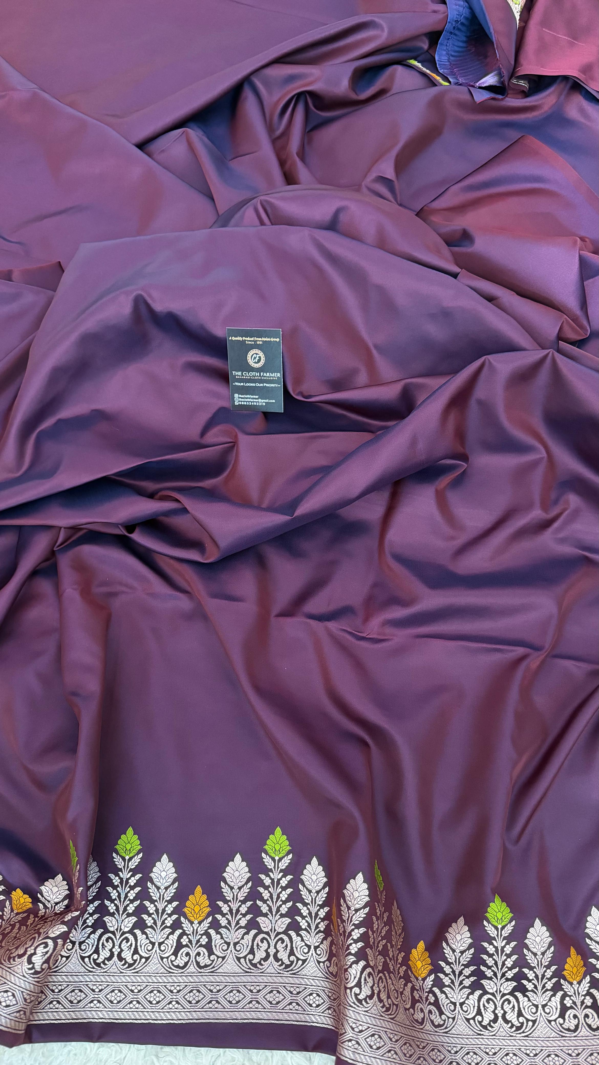 GARNIETTE COLOR MASHRU SILK 3 PIECE SUIT