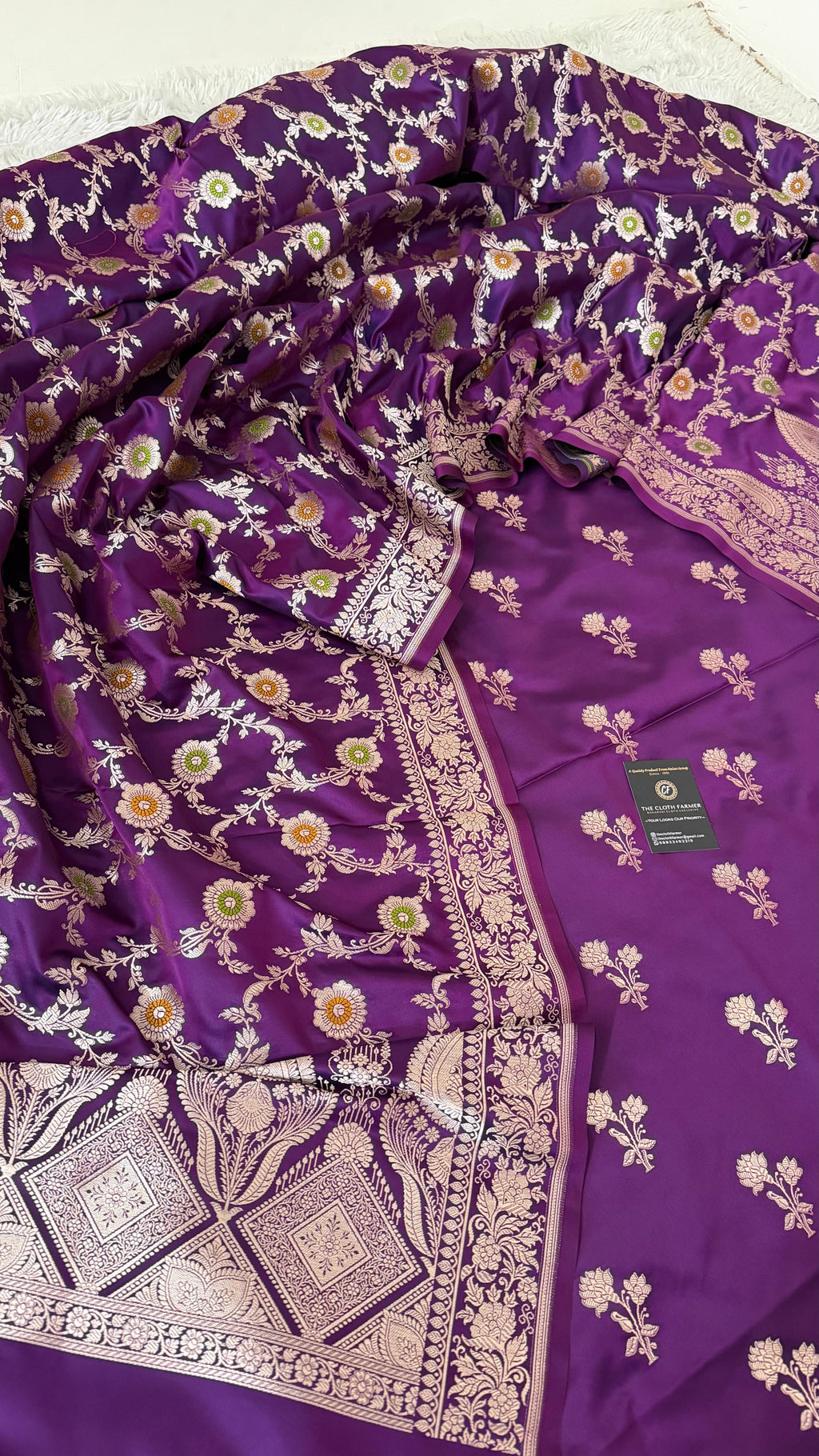 PURPLE COLOR MASHRU SILK 3 PIECE SUIT