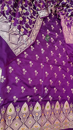 PURPLE COLOR MASHRU SILK 3 PIECE SUIT