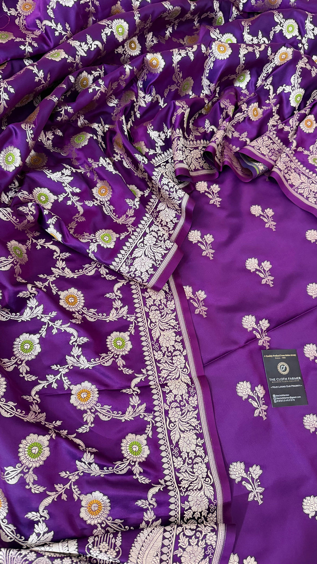 PURPLE COLOR MASHRU SILK 3 PIECE SUIT