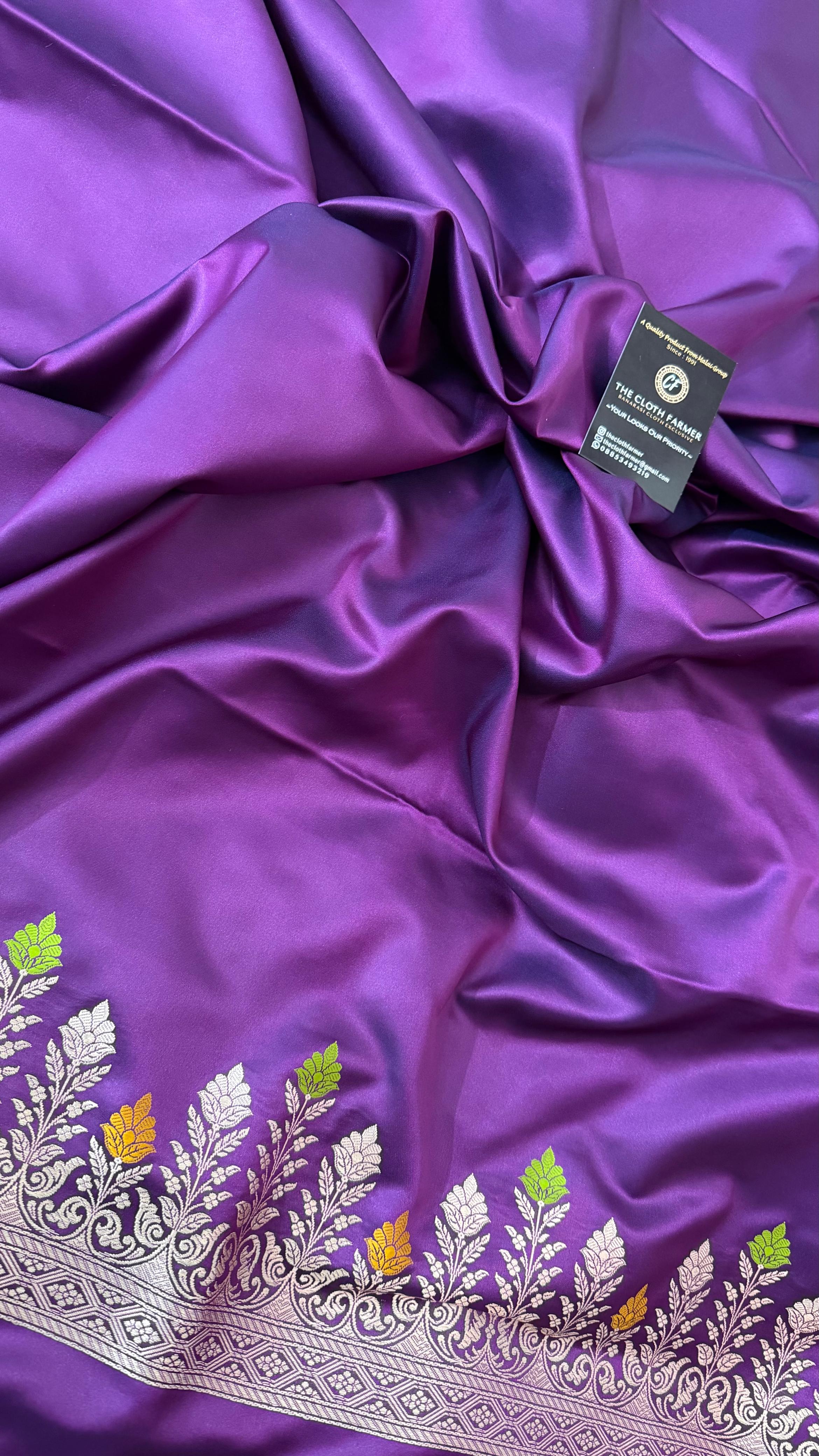 PURPLE COLOR MASHRU SILK 3 PIECE SUIT