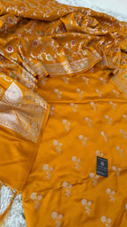 MUSTARD COLOR MASHRU SILK 3 PIECE SUIT