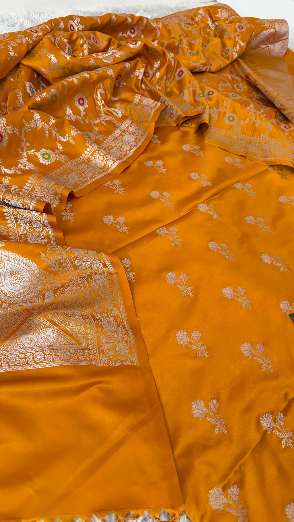 MUSTARD COLOR MASHRU SILK 3 PIECE SUIT