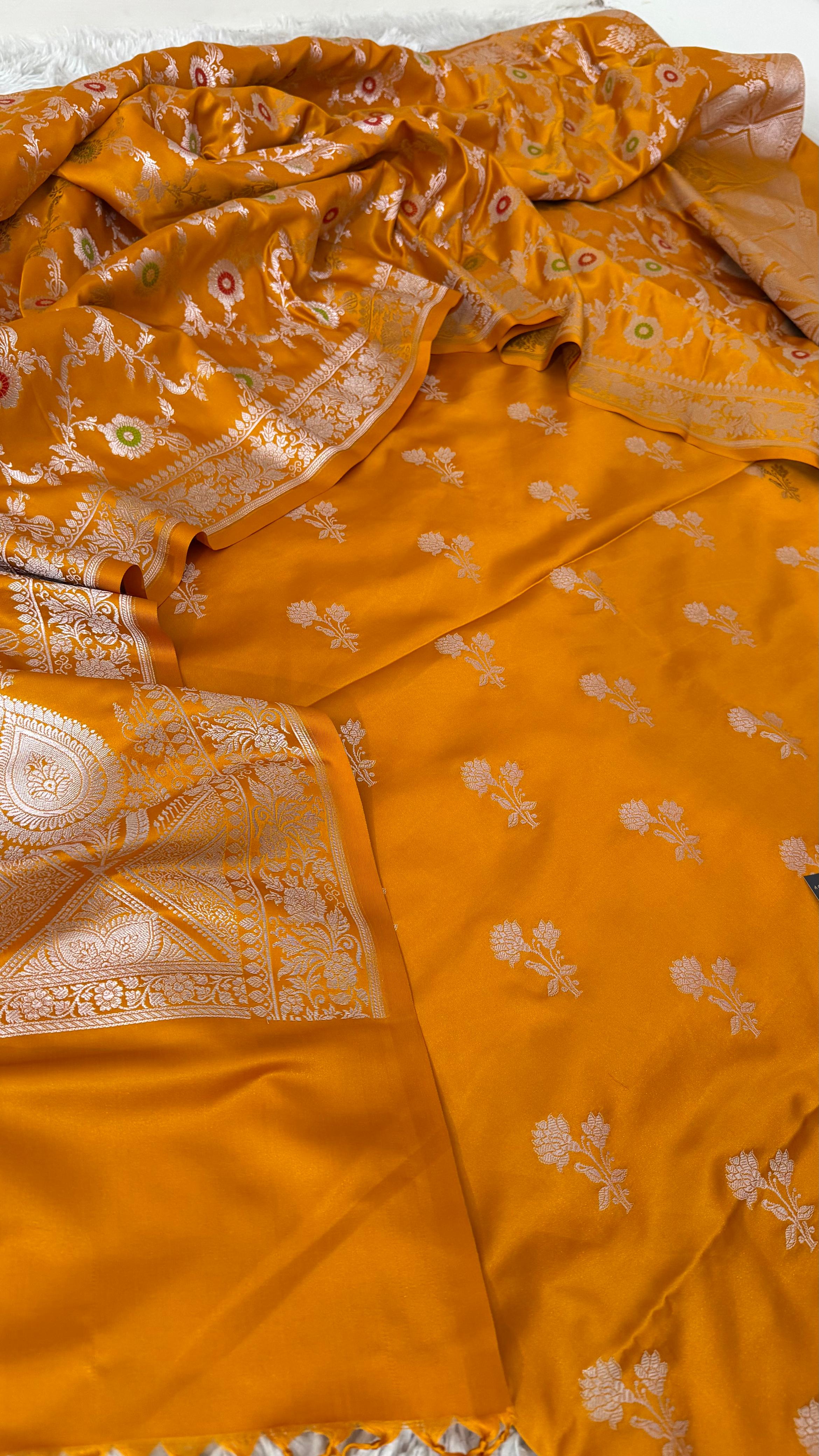 MUSTARD COLOR MASHRU SILK 3 PIECE SUIT