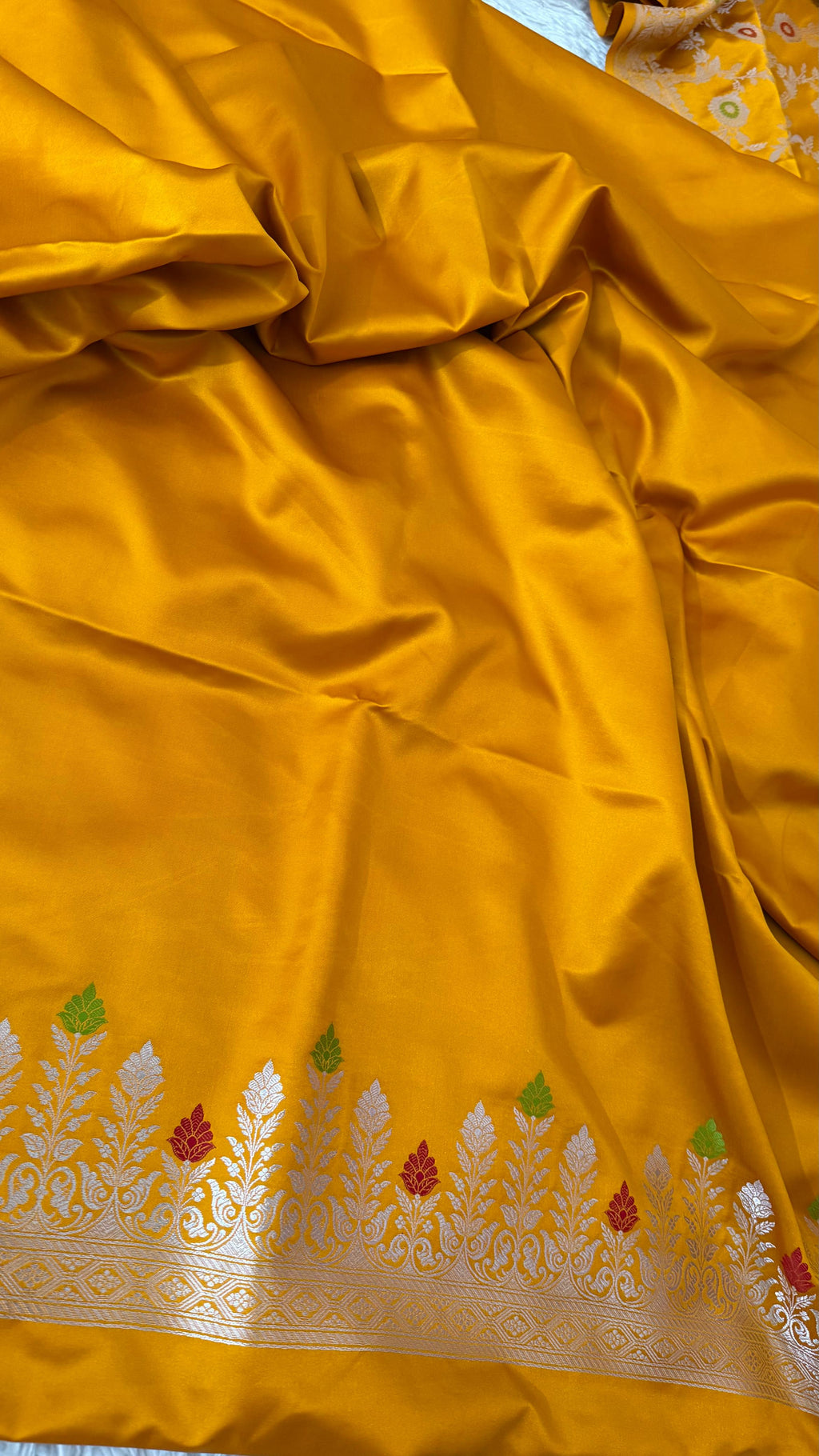 MUSTARD COLOR MASHRU SILK 3 PIECE SUIT