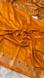 MUSTARD COLOR MASHRU SILK 3 PIECE SUIT