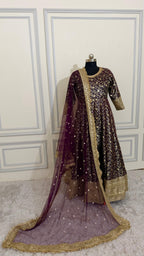 PLUM PURPLE ANARKALI SUIT