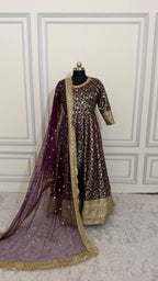 PLUM PURPLE ANARKALI SUIT