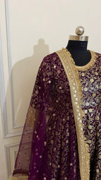 PLUM PURPLE ANARKALI SUIT