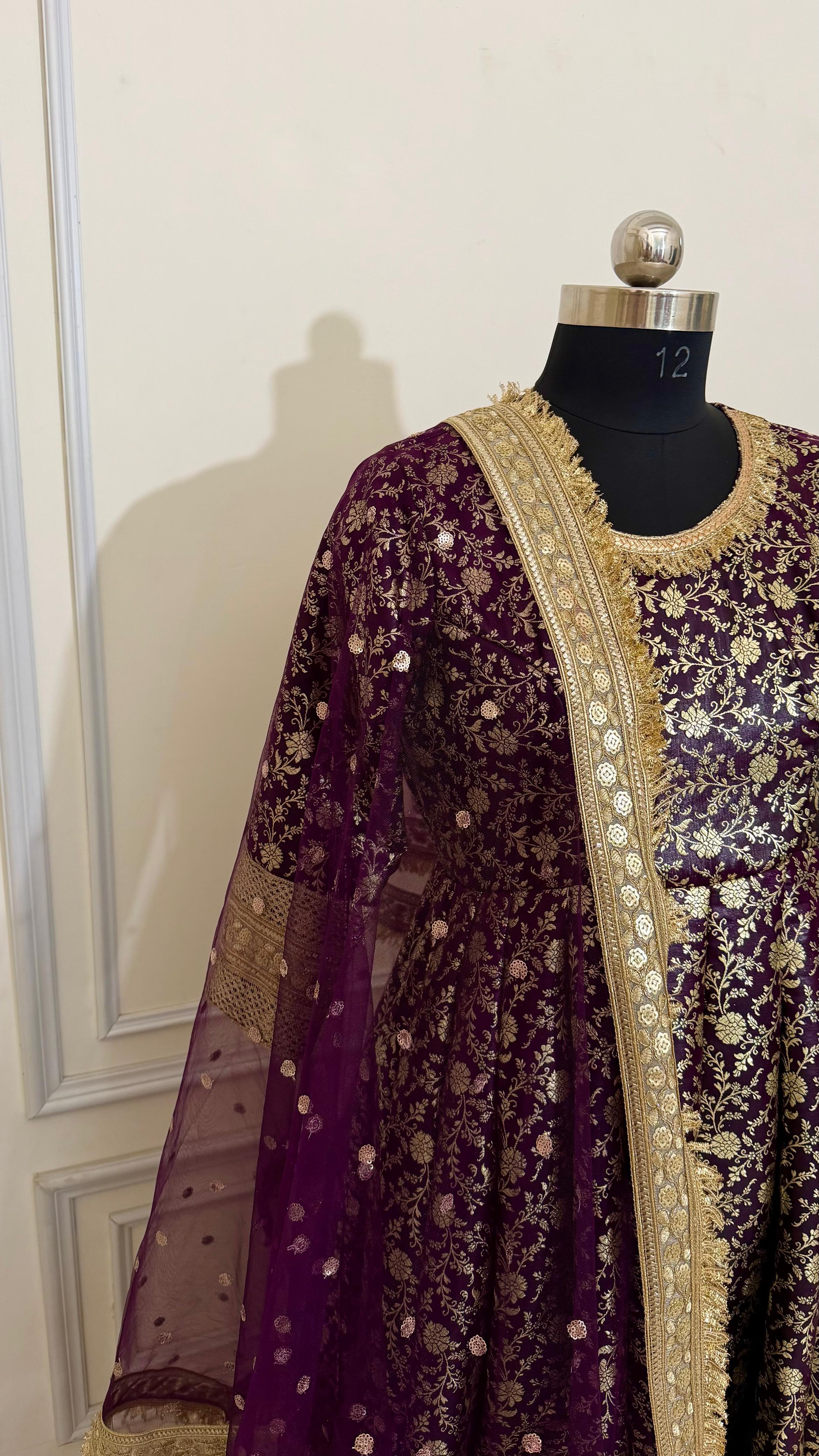 PLUM PURPLE ANARKALI SUIT
