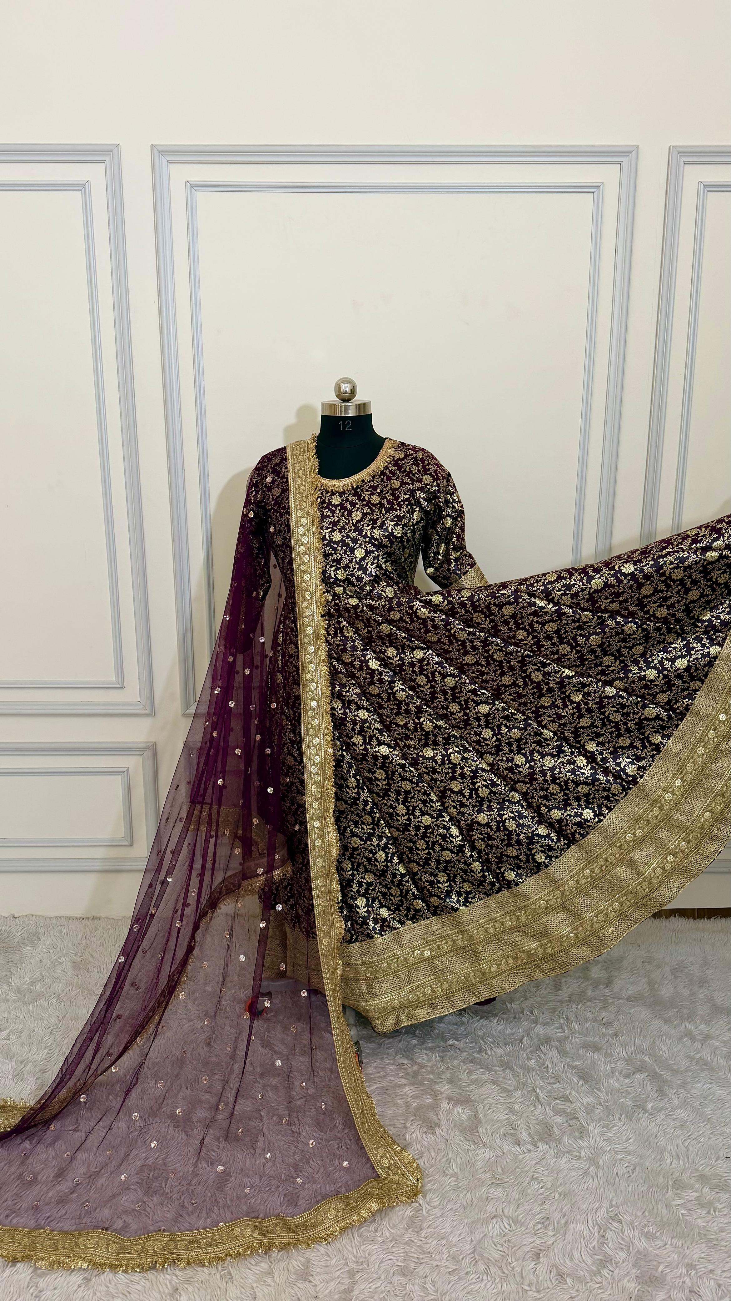 PLUM PURPLE ANARKALI SUIT