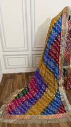 MULTI COLOR BANARASI KIMKHAB GHARARA