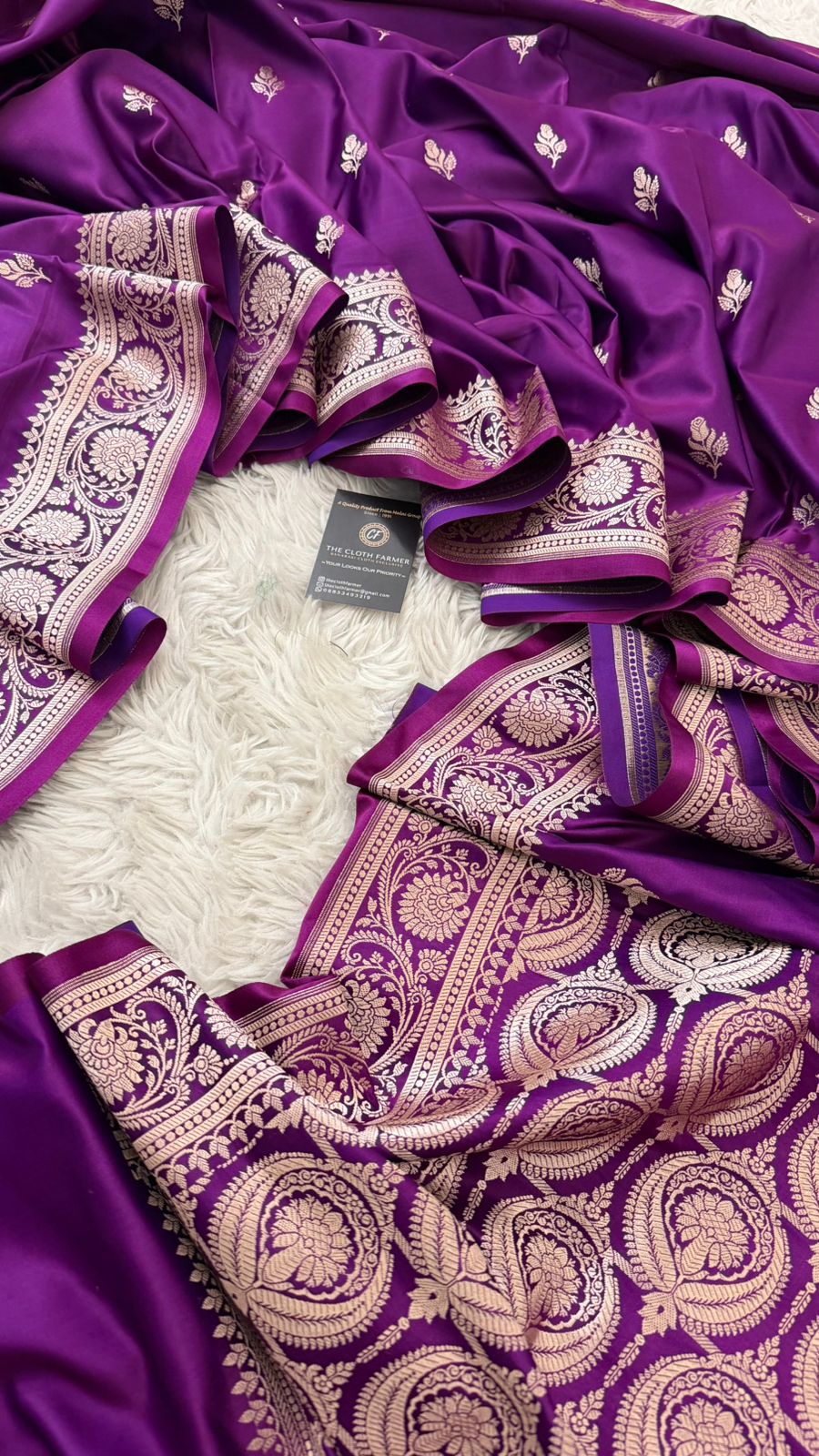 DARK PURPLE MASHRU SILK SAREE