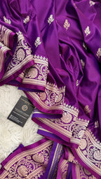 DARK PURPLE MASHRU SILK SAREE