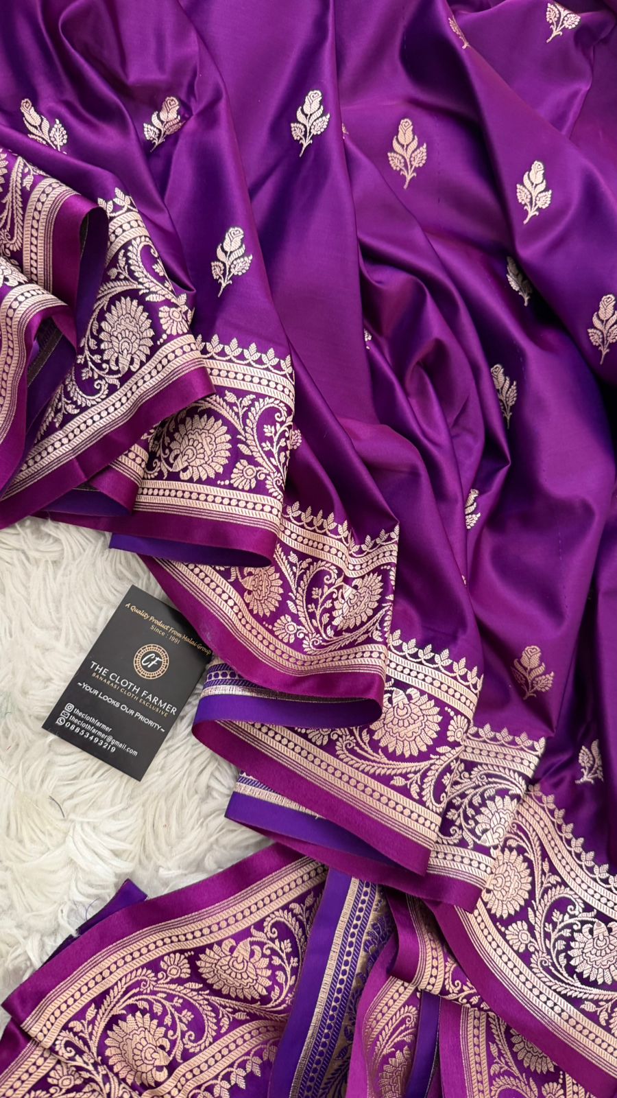 DARK PURPLE MASHRU SILK SAREE