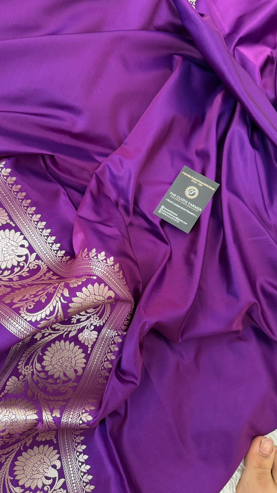 DARK PURPLE MASHRU SILK SAREE
