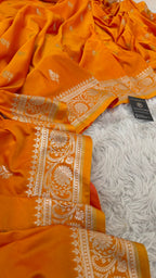 MUSTARD COLOR MASHRU SILK SAREE