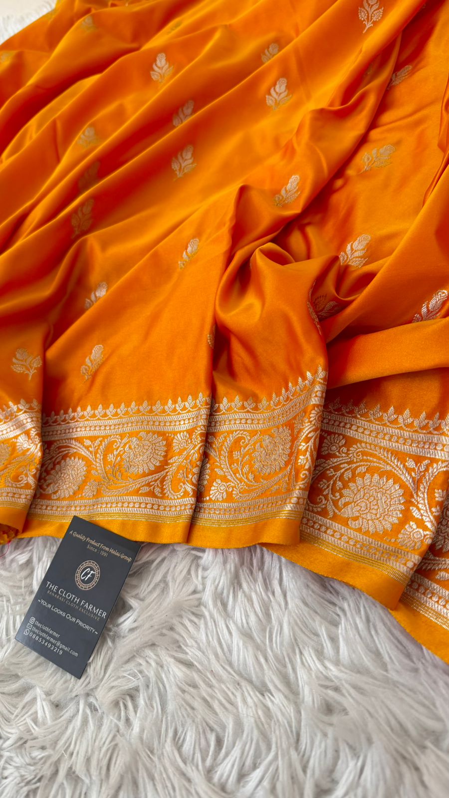 MUSTARD COLOR MASHRU SILK SAREE