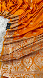 MUSTARD COLOR MASHRU SILK SAREE