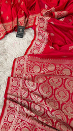 RED COLOR MASHRU SILK SAREE