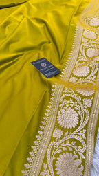 GOLDEN MEHENDI COLOR MASHRU SILK SAREE