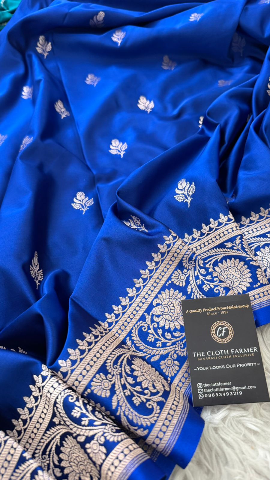 ROYAL BLUE COLOR MASHRU SILK SAREE