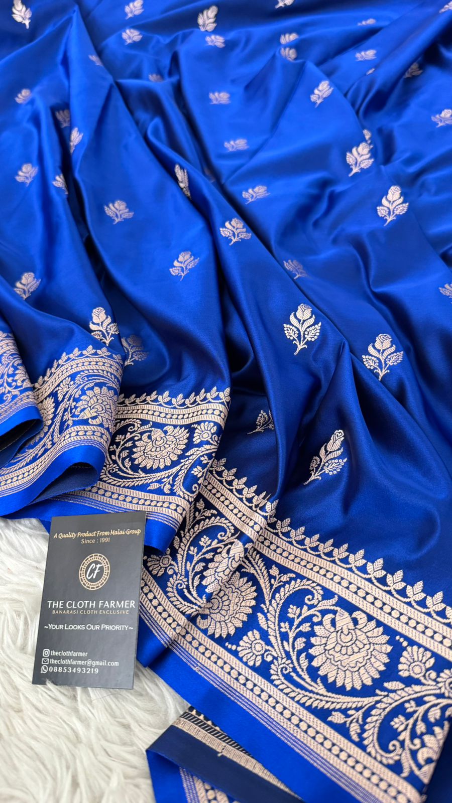 ROYAL BLUE COLOR MASHRU SILK SAREE