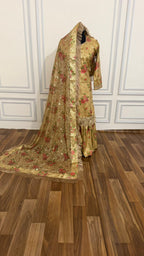 TUSSER COLOR BANARASI KIMKHAB GHARARA