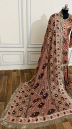 HAND PAINTED BANARASI KIMKHAB GHARARA