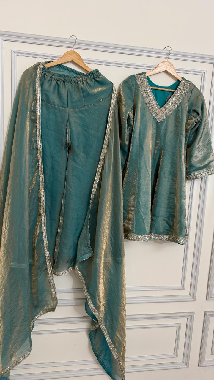 ITALIAN SHIMMER SILK BASED SHARARA