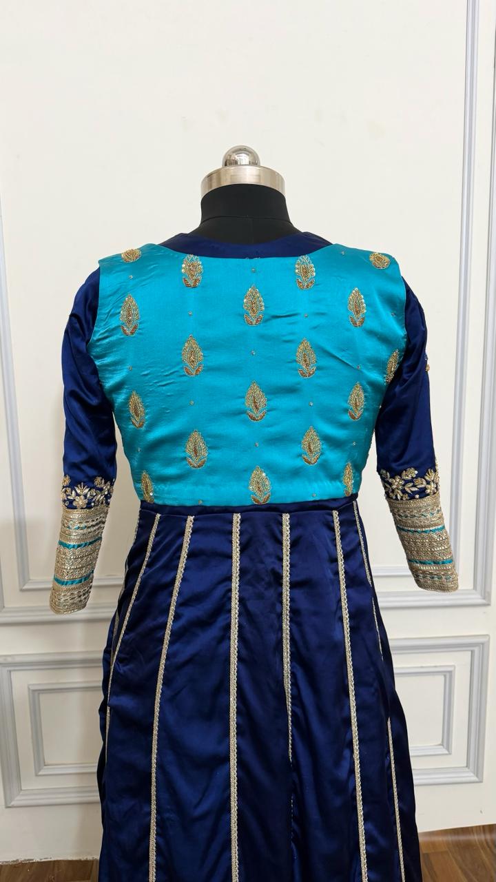 NAVY BLUE HAND WORK ANARKALI