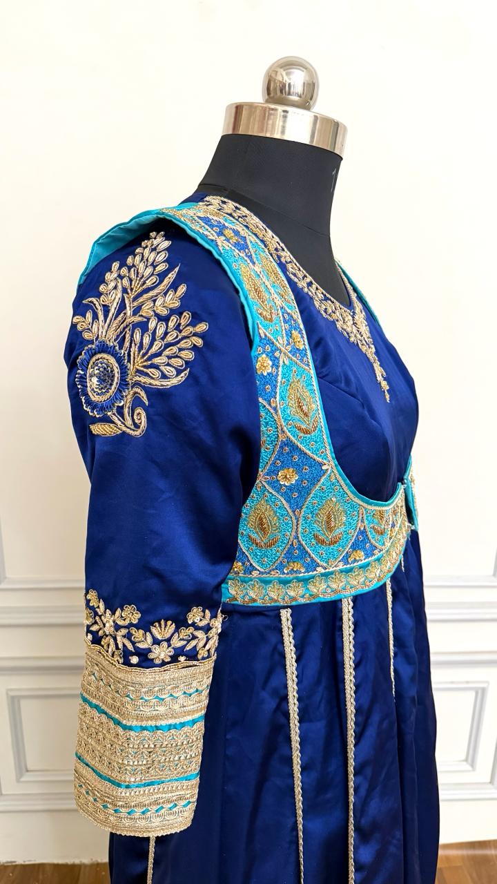 NAVY BLUE HAND WORK ANARKALI