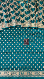 DARK JADE COLOR MASHRU SILK 3 PIECE SUIT