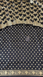 BLACK COLOR MASHRU SILK 3 PIECE SUIT