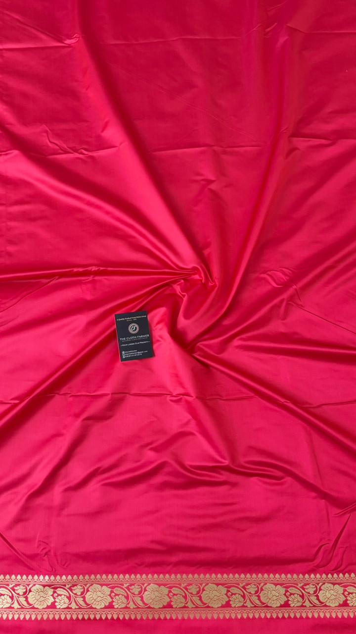 PASTLE STRAWBERRY COLOR MASHRU SILK 3 PIECE SUIT