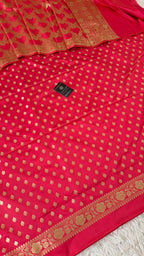 PASTLE STRAWBERRY COLOR MASHRU SILK 3 PIECE SUIT