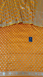 MUSTARD YELLOW COLOR MASHRU SILK 3 PIECE SUIT