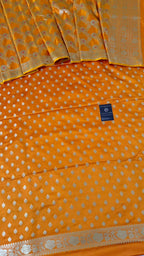 MUSTARD YELLOW COLOR MASHRU SILK 3 PIECE SUIT