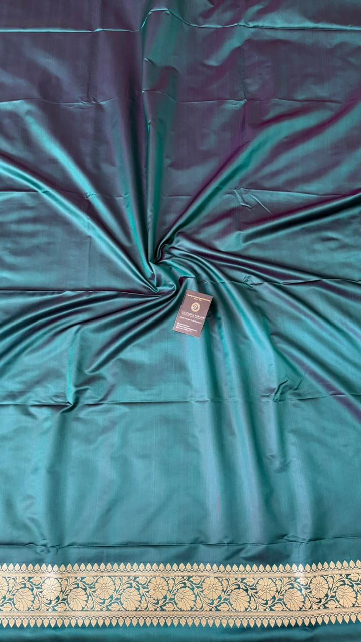 JADE RAMA GREEN PURPLE COLOR RANGCART MASHRU SILK 3 PIECE SUIT