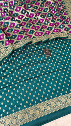 JADE RAMA GREEN PURPLE COLOR RANGCART MASHRU SILK 3 PIECE SUIT