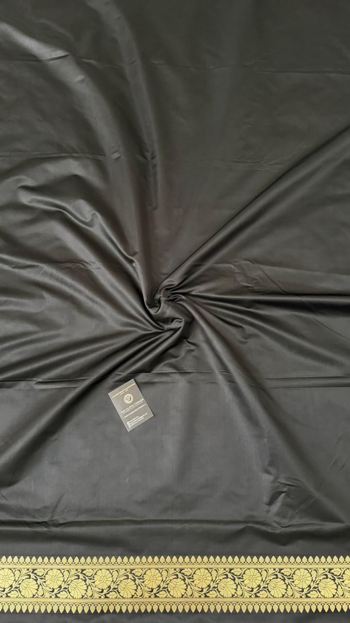 BLACK RANGCART MASHRU SILK 3 PIECE SUIT