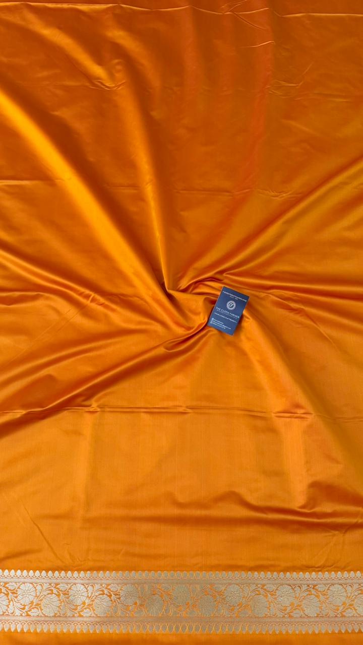 MUSTARD YELLOW RANGCART MASHRU SILK 3 PIECE SUIT