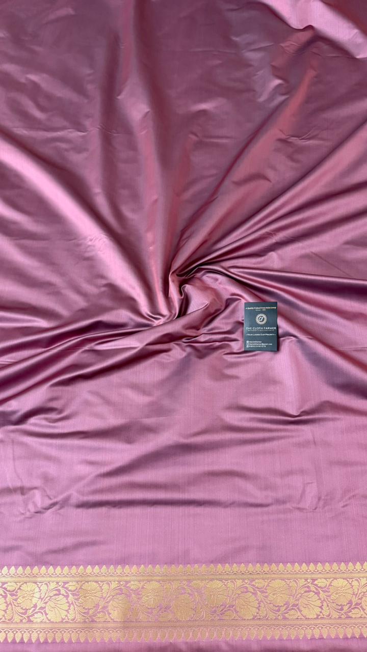 PINK ELEPHANT DARK SKY BLUE RANGCART MASHRU SILK 3 PIECE SUIT